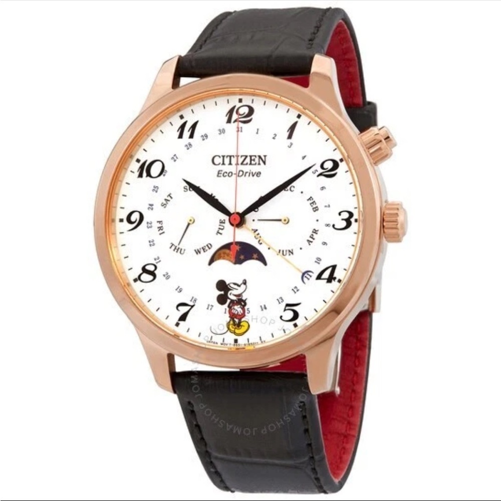 Citizen Disney Moon Phase Eco-Drive Men's Watch - Black and Gold